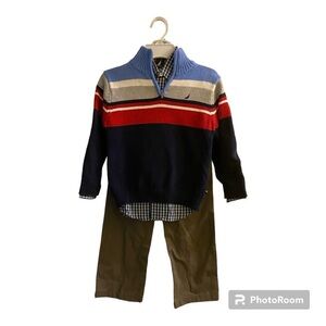 Nautica Boys' Striped Sweater and Pants Set (3 Pieces)